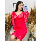 Жіноча класична червона сукня (ХС,С)