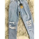 Жіночі блакитні джинси з потертостями (25)