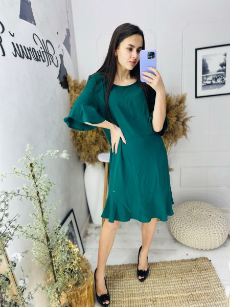 Жіноча класична зелена сукня (38, 42)