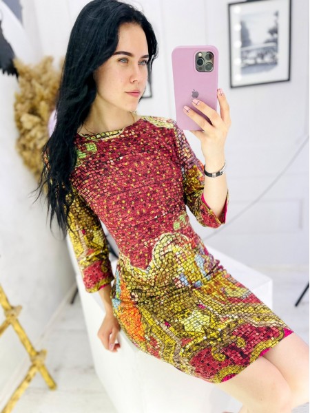 Шифонова сукня з етнічним малюнком (38)
