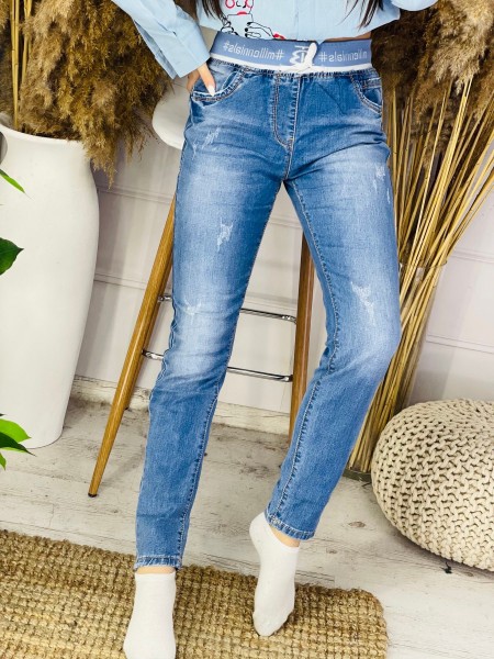Жіночі джинси на гумці (25,26,27)