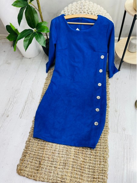 Жіноча класична синя сукня (50)