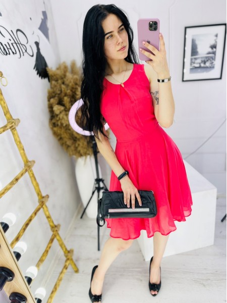 Шифонова червона сукня(36)