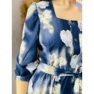 Жіноча літня синя сукня (46-50)