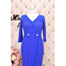 Сукня в горох на пуговиці