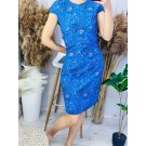  Жіноча літня синя сукня 