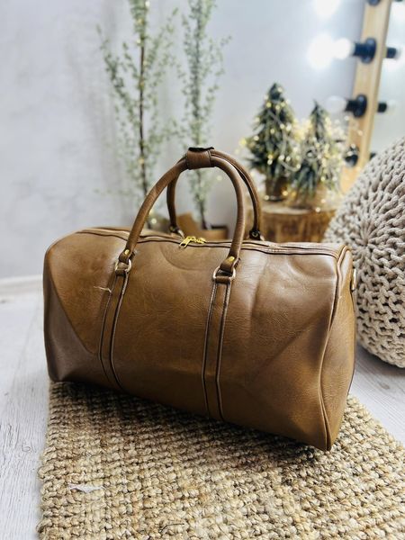Дорожна сумка саквояж в коричневому кольорі