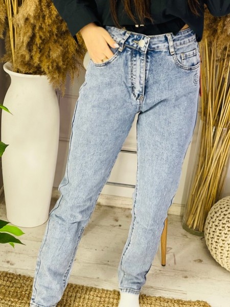 Жіночі блакитні джинси мом (28)
