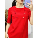 Жіноча класична червона сукня (36-40)