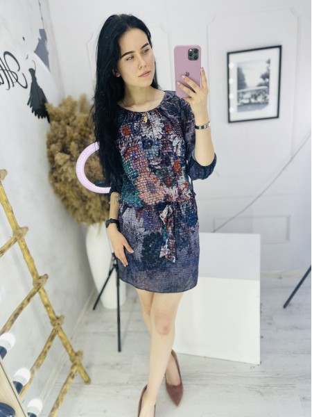 Шифонова фіолетова сукня (36)