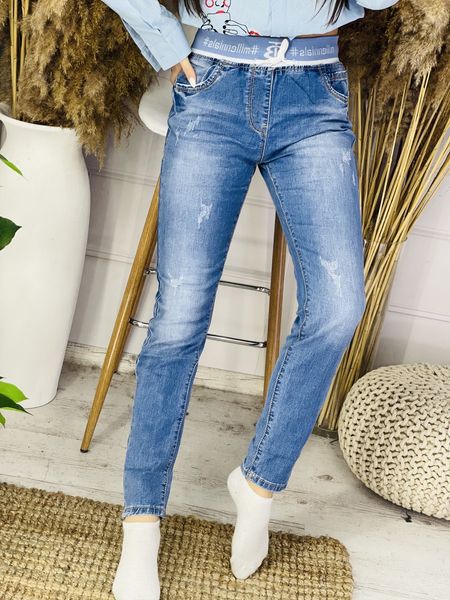 Супер стильні джинси з поясом -гумкою