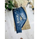 Жіночі сині джинси з потертостями (С)