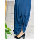 Жіноча класична синя сукня (42-46)
