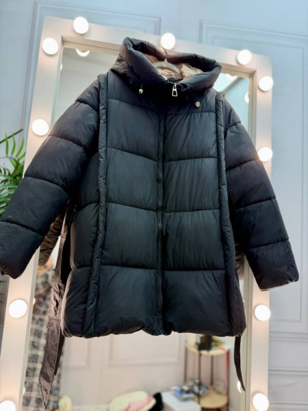 Куртка зима приталена паском