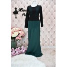 Шикарне смарагдове плаття в підлогу