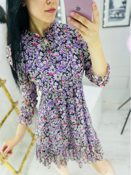 Шифонова квіткова сукня(36)