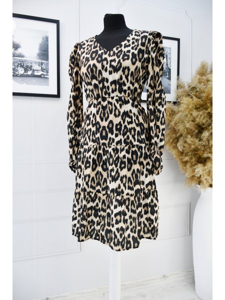 Шифонова сукня в леопардовому принті( M)