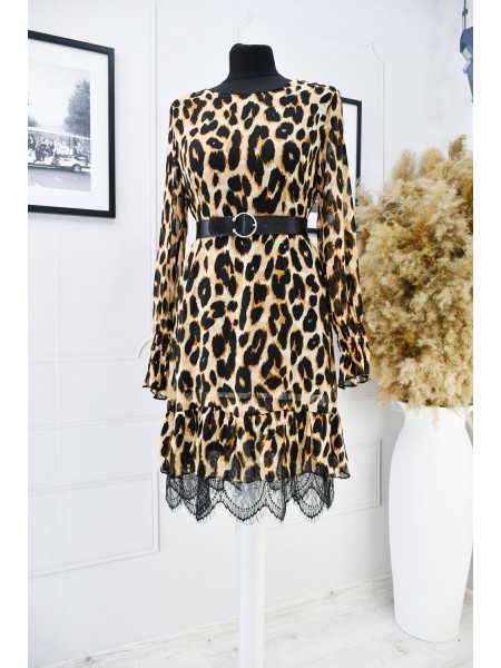 Леопардова шифонова сукня (S,M,L)