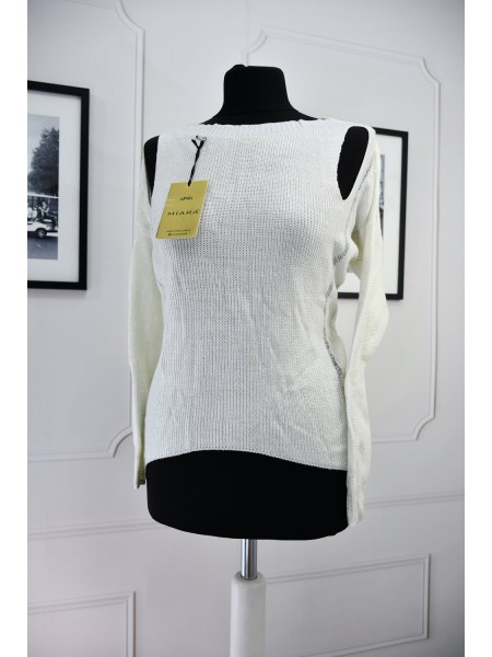 Тонкий светер з металевим покриттям оверсайз