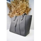 Ділова жіноча сумка з вертикальною кишенькою зовні