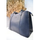 Класична сумка синя з двома швами