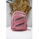 Міський рюкзак рожевий косі кишеньки