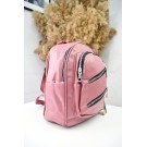 Міський рюкзак рожевий косі кишеньки