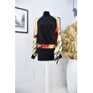 Комбінована сукня з напуском