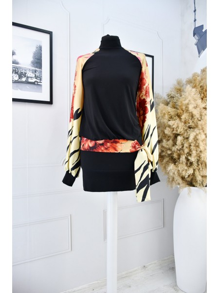 Комбінована сукня з напуском