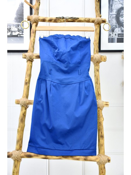 Синя коктельна сукня для струнких дівчат
