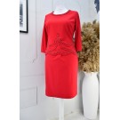 Ошатна класична червона сукня з прикрасами