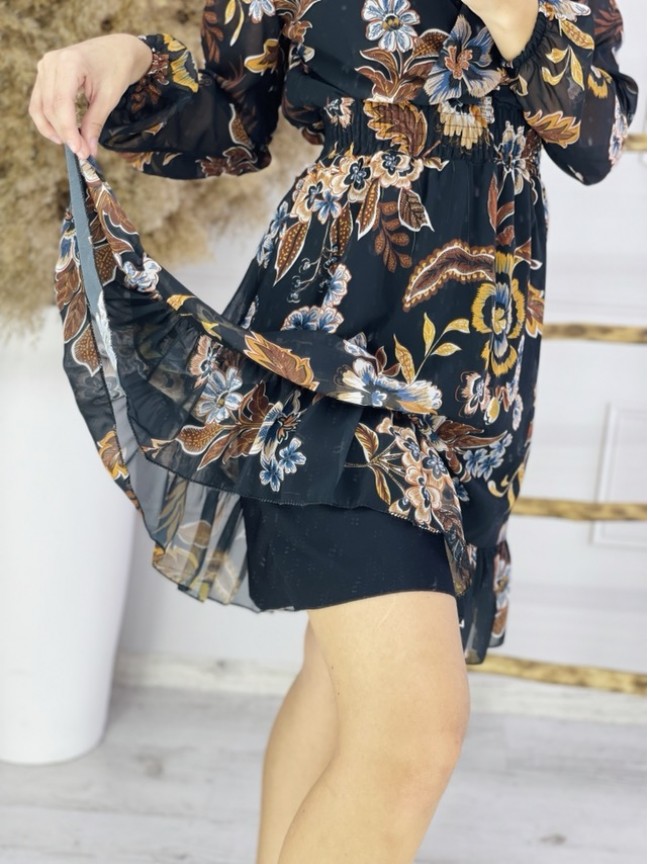 Шифонова чорна сукня(36)