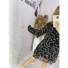 Шифонова сукня на осінь з воланом на рукавах