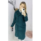Жіноче кашемірове пальто прямого крою.